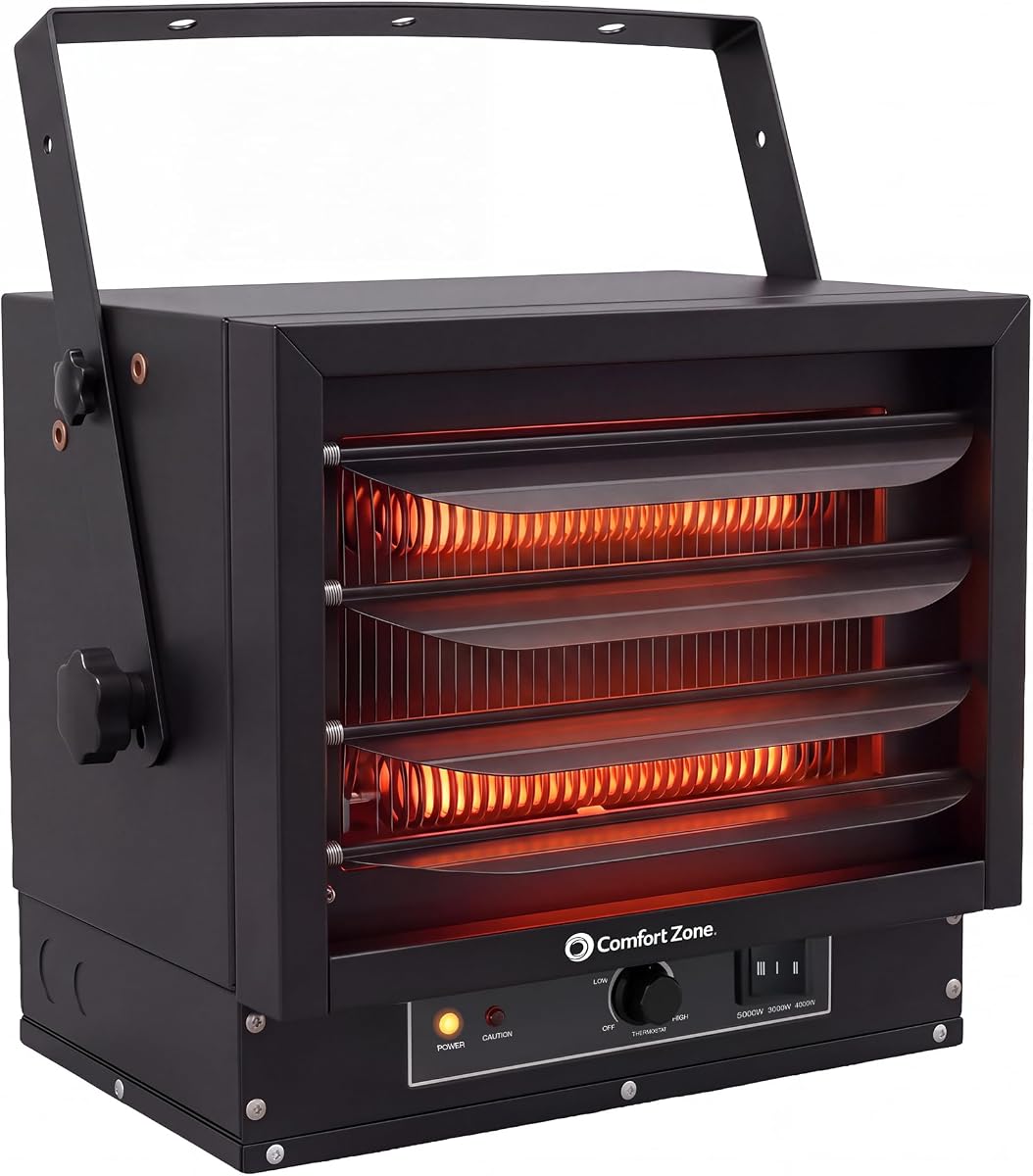 Comfort Zone Hard-Wired Ceiling Mount Garage Electric Space Heater
