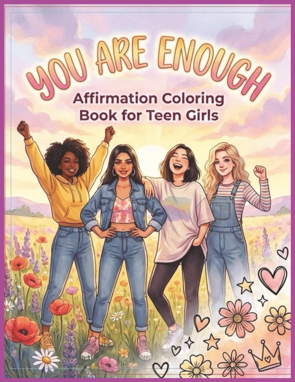 You Are Enough: Affirmation Coloring Book for Teen Girls