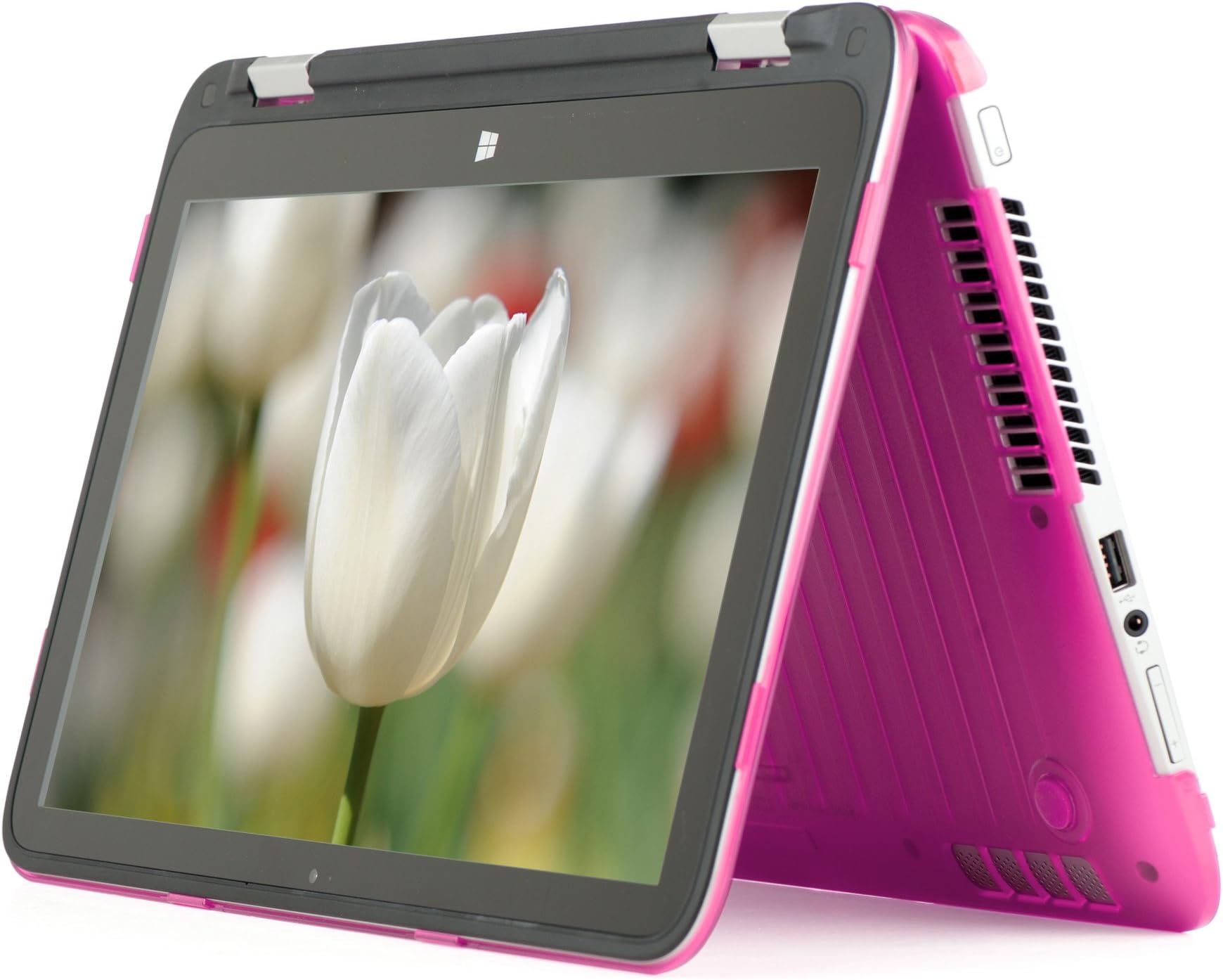 iPearl mCover Hard Shell Case for 11.6-inch HP Pavilion X360 11-n0xx series 2 in 1 Convertible Touchscreen laptops (NOT compatible with X360 11-Kxxx series) (Pink)