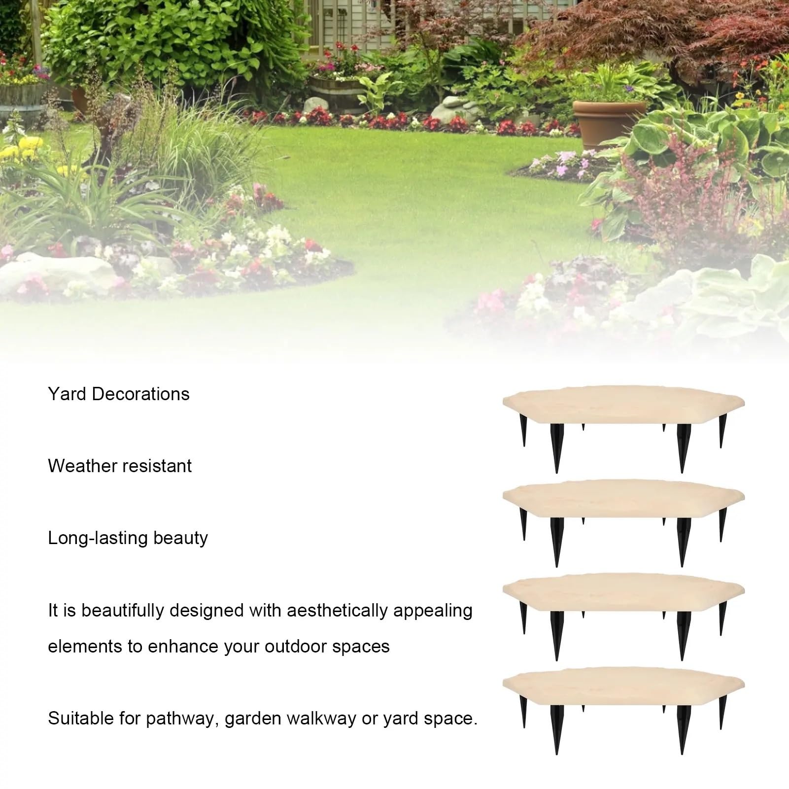 Pas Japonais Jardin 4 pierres de gué for l'extérieur