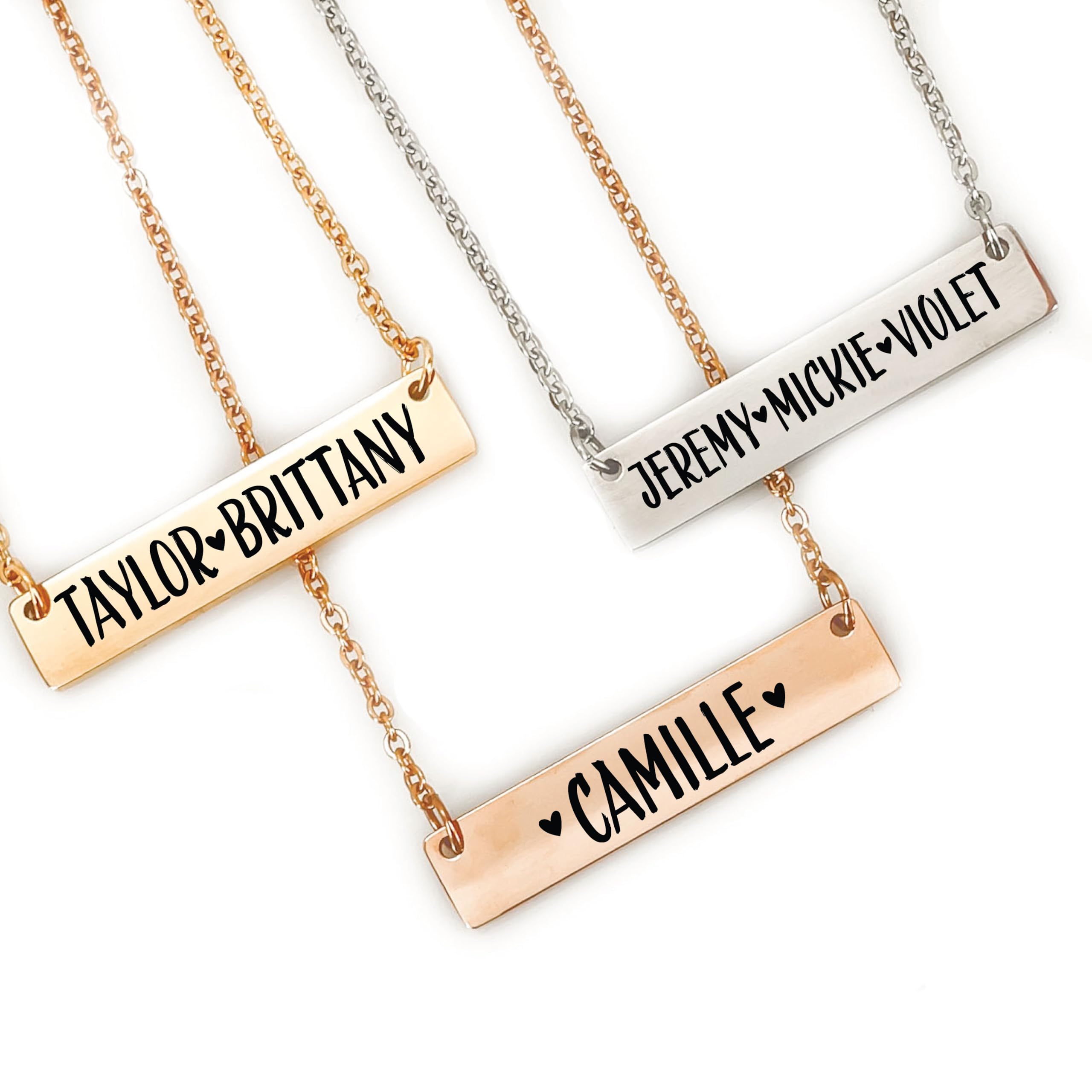 Camille Jane Necklace Personalized Kids Name Necklace Kids Names Bar Necklace Mom Personalized for Mom Necklace Kid's Names Mother's Day Jewelry Mother's Day Gift Mom CAMILLE-BAR