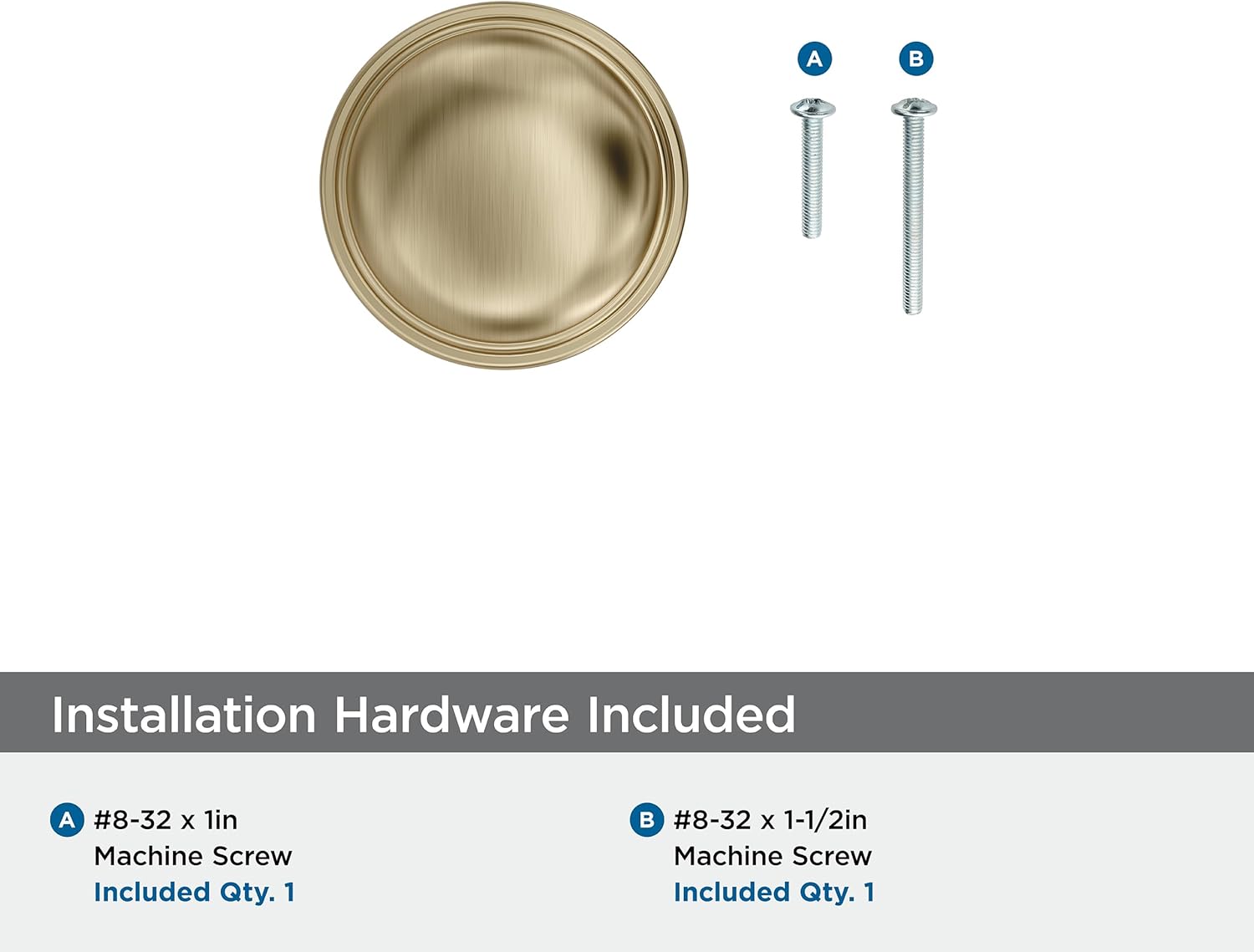 Amerock Enlivity 1-1/4 inch (32mm) Diameter Golden Champagne Cabinet Knob, BP37720BBZ