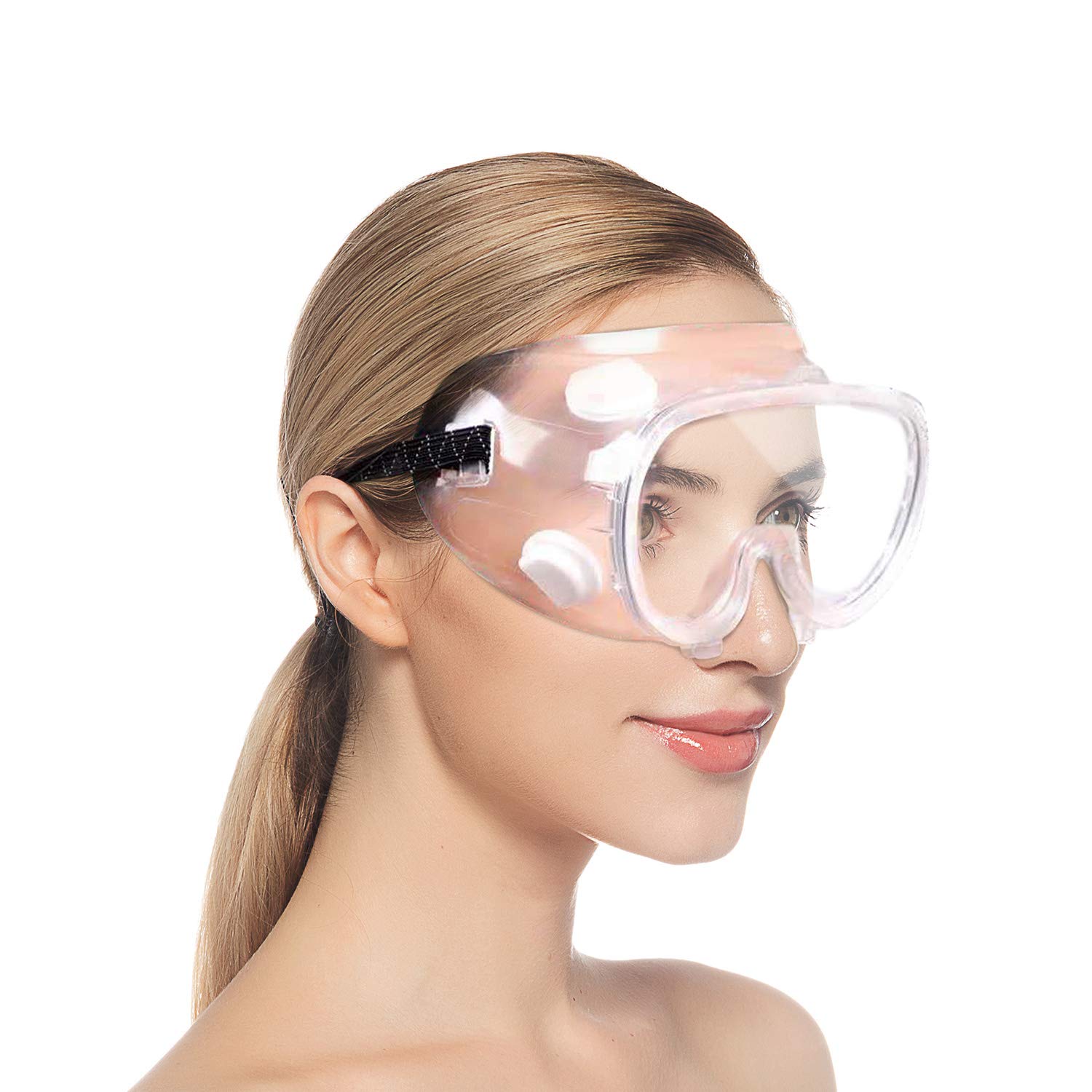 ENJOHOS Safety Glasses,Protective Goggles for Glasses wearer, EN 166 Protective Eyewear for Dusting, Paint, DIY, Lab