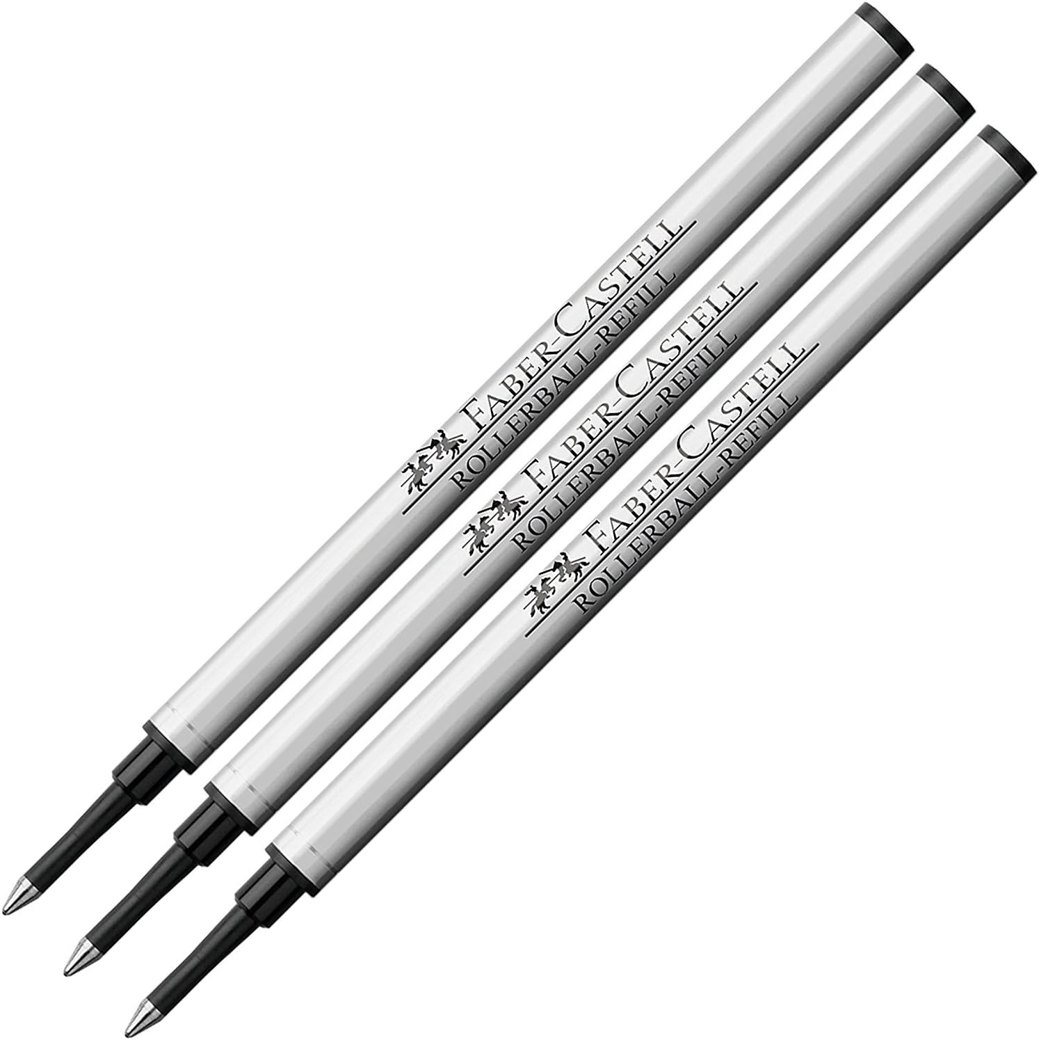 3 X Faber-Castell Ceramic Rollerball Refill Black