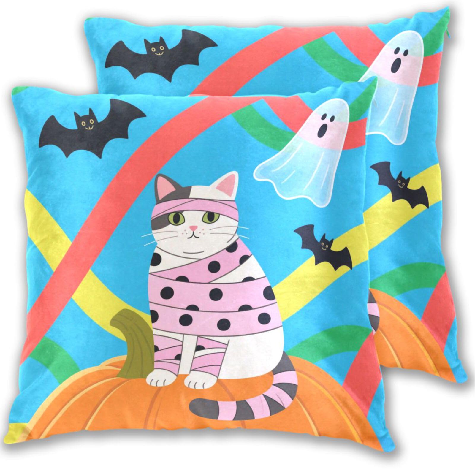 Taie d'oreiller jumeaux en vrac satin Halloween cadeau décoratif