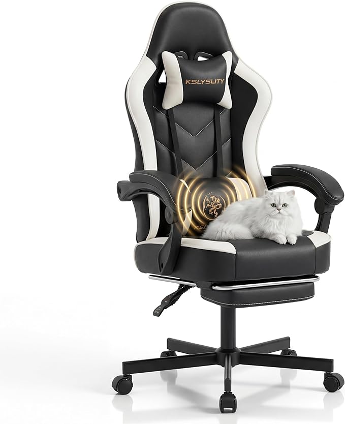Silla Gamer Ergonómica Con Reposapiés y Soporte Lumbar Color