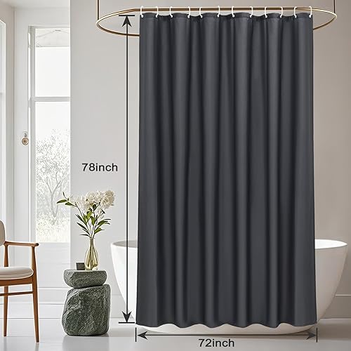 Vista 81 de AooHome - Forro para cortina de ducha, Tela, Blanco sólido Blanco Sólido,Azul,Rosa,Beige Sólido,Chocolate,Gris Oscuro,Gris claro,Azul marino