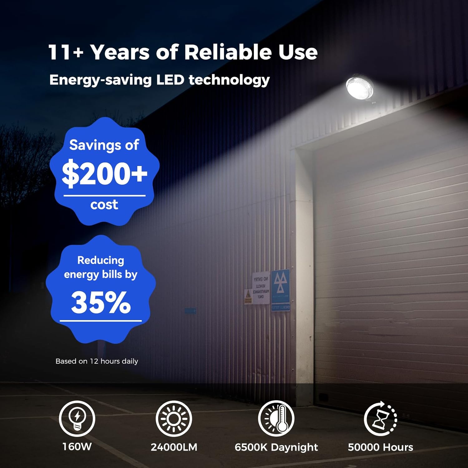 AIKVSXER LED Barn Lights 160W 24000LM Yard Area Light Dusk to Dawn Outdoor Lighting 6500K Security Flood Light IP66 Waterproof for Garden Garages Street Warehouse Farmhouse 6 Pack