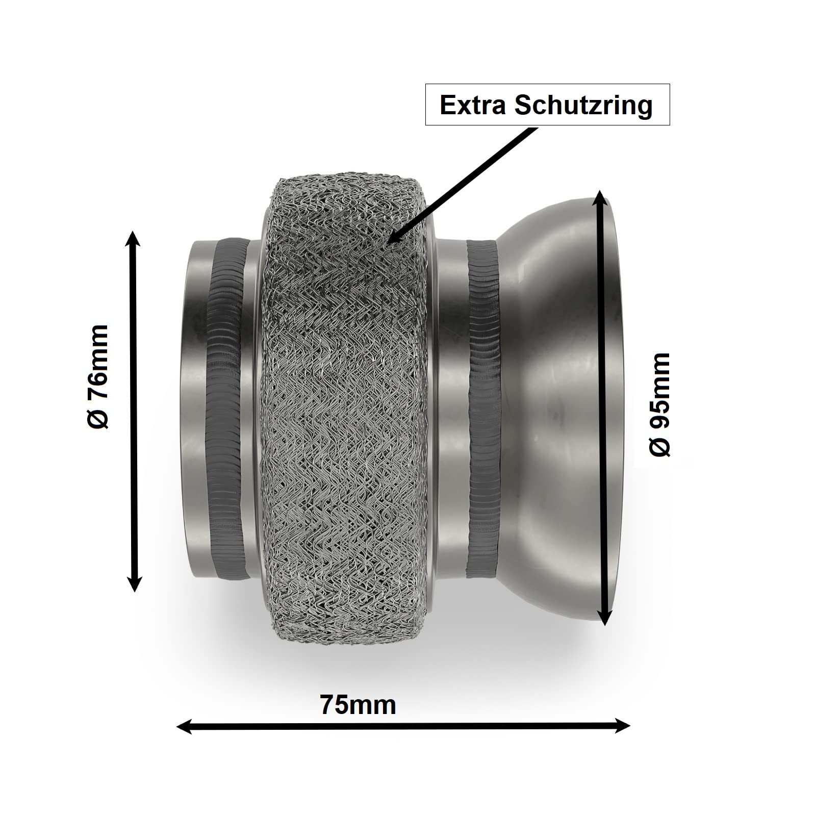 Verstecktes Flexrohr Kompensator DPF Montagetrichter Katalysator kompatibel mit MERCEDES SPRINTER 906 A9064906381, A9064906981, A9064901500, A9064906281, A9064906281, A9064901214