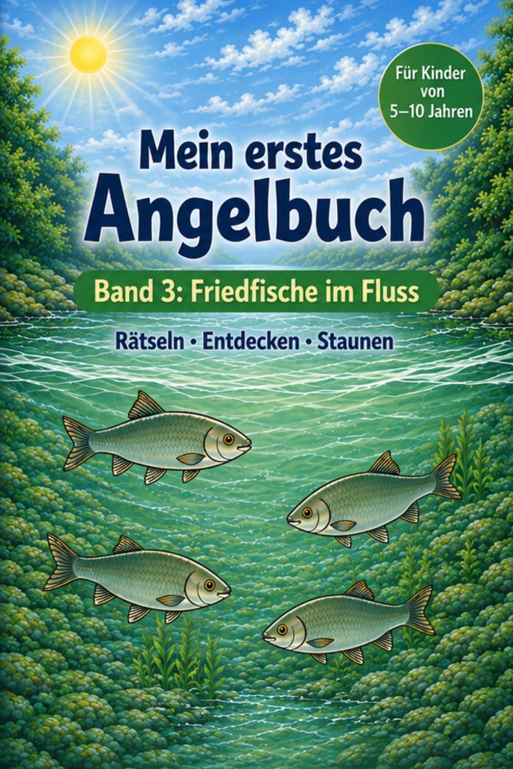 Mein erstes Angelbuch Band 3: Friedfische im Fluss: Spielerisch Friedfische im Fluss kennenlernen mit Quiz, Rätseln und Wissen