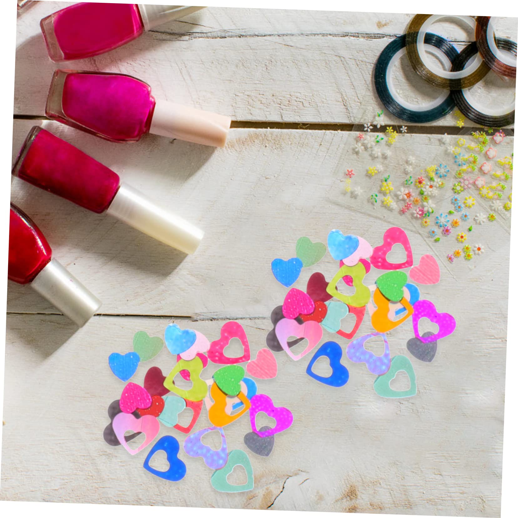minkissy Decorazioni Unghie 8 Scatole Decorazione Delle Unghie Per Unghie Per Nail Art Gioielli Per Unghie Per Nail Art Forniture Per Unghie Ornamento Del Cuore Kit De Uñas Trucco Alieno