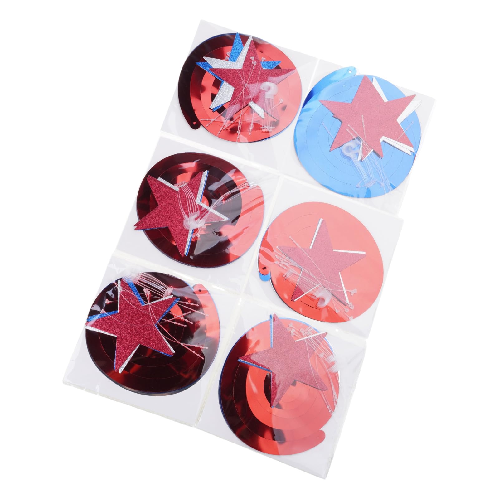 Patriotic Spirals Hanging Decorations for Independence Day Decorative Star Ornaments for Party and Home Nationalistic Party Deck