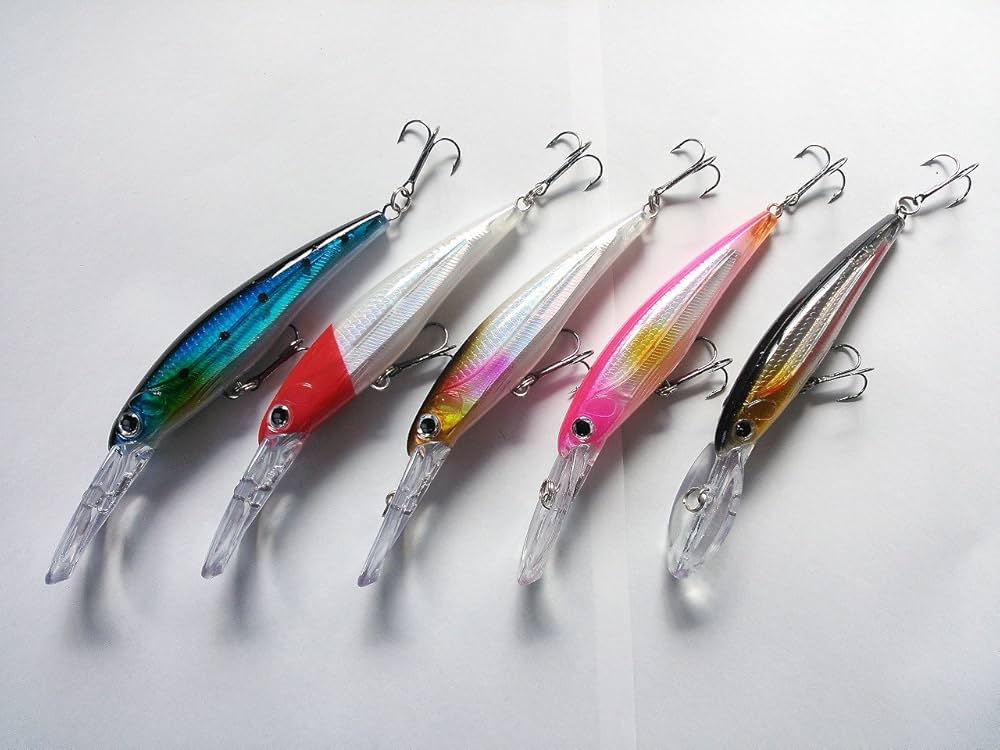 ダイビングペンシル ミノー セット Amazon.co.jp: ダイビング ミノー 大きい 5色 セット 16.5cm 30g