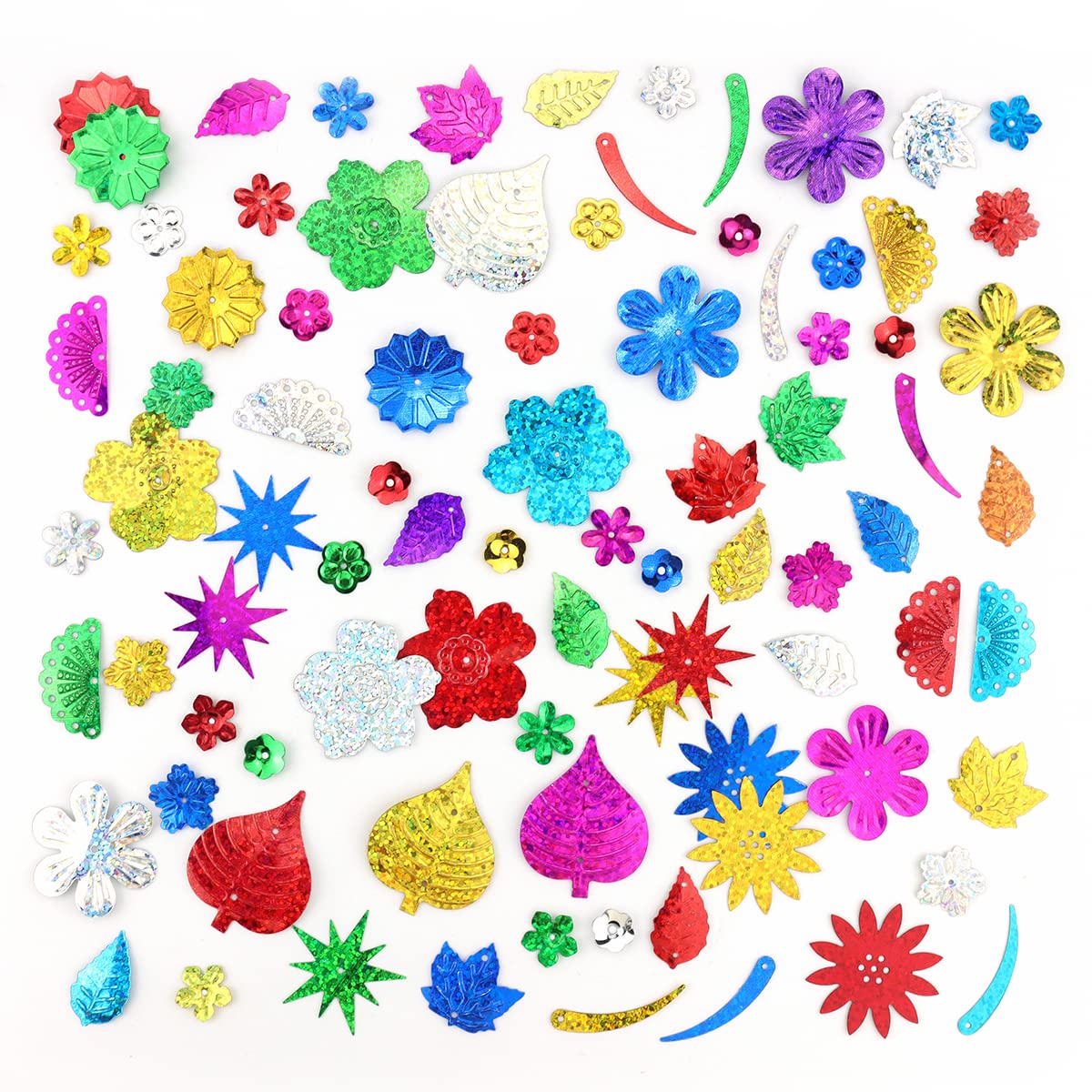 Assorted Multicolour Sequins & Spangles Eid Arts & Crafts - 100g Pack