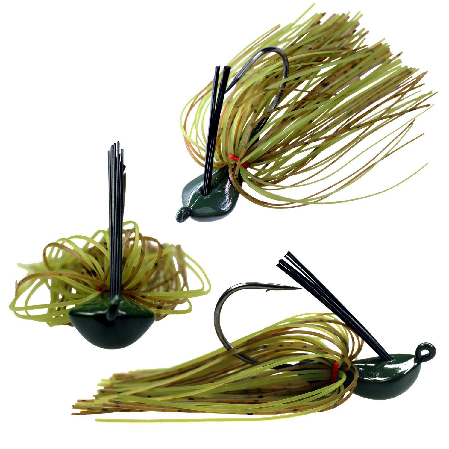 Jig Da Pesca THKFISH 19g – Esche Silicone Con Testa Piombata, 5 Pezzi Colori Misti Per Spigola, Trota E Bass - 4