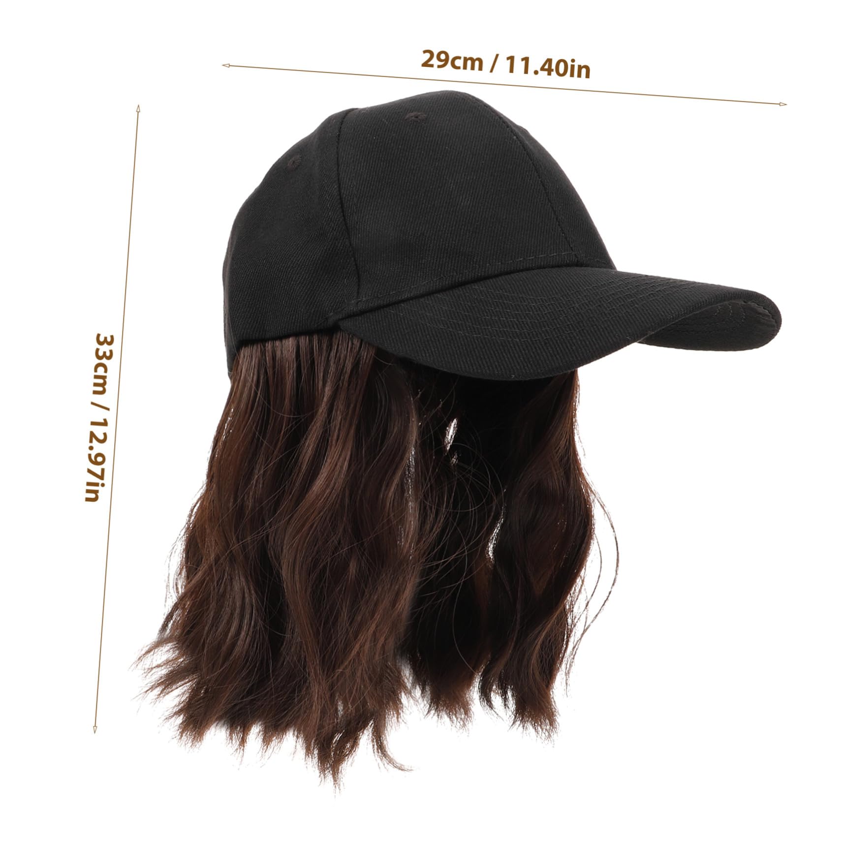 Peluca de Fibra Resistente al Calor con Gorra de Béisbol para Mujer Ligera y Cómoda Cabello Rizado Sintético para Fiestas Temáticas Deportivas