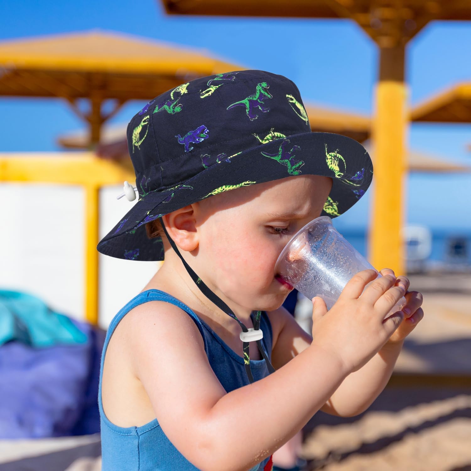 Baby Sun Hat for Boy Girl Toddler,Kids Summer UPF 50+ UV Protection Hat Wide Brim Beach Bucket Cap - Image 5