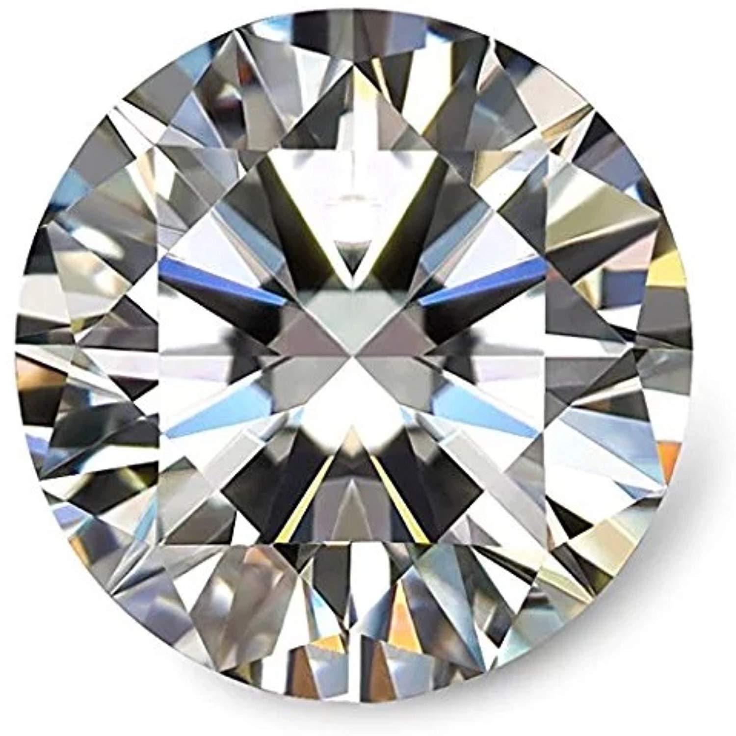 BagueNatural MOISSANITE Synthetic Diamond SI Clarity Transparent Rare Gemstone 2.1 Carat by Gemselect