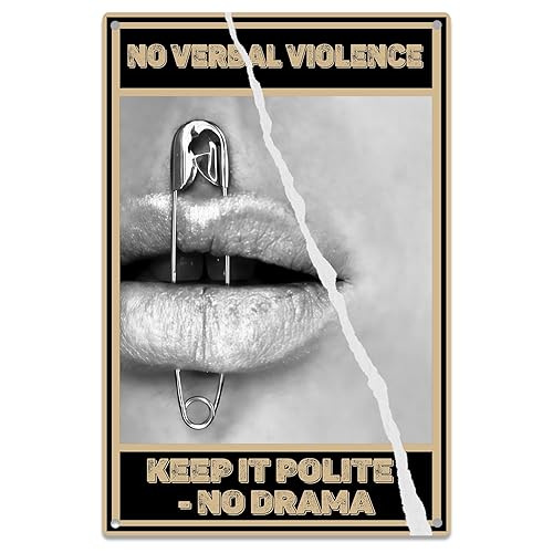 Performance Wall Art -"No Verbal Violence" Bedroom Decor Poster Retro