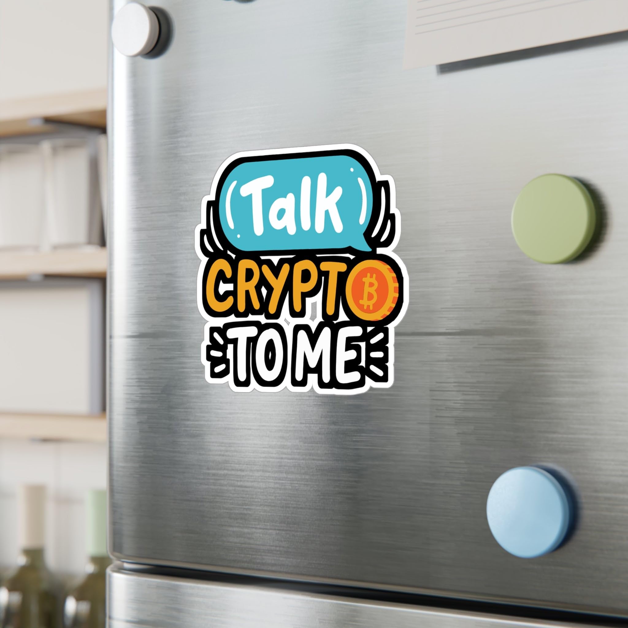 Amazon.com: Talk Crypto to Me - Cryptocurrency Sticker for Laptop Sticker.  Water Bottle Sticker, Vinyl Crypto Decal - Cryptocurrency Gift Satin,  Kiss-Cut, 8