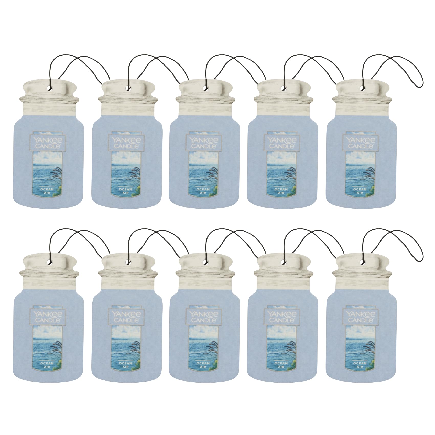 Yankee Candle Paper Car Jar, Ocean Air (Pack of 10)
