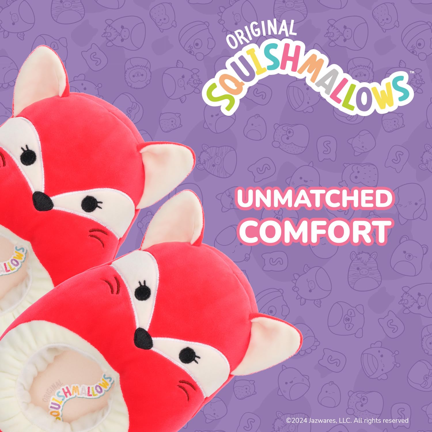 Squishmallows Pantuflas unisex con diseño de búho Squishmallow para niños pequeños