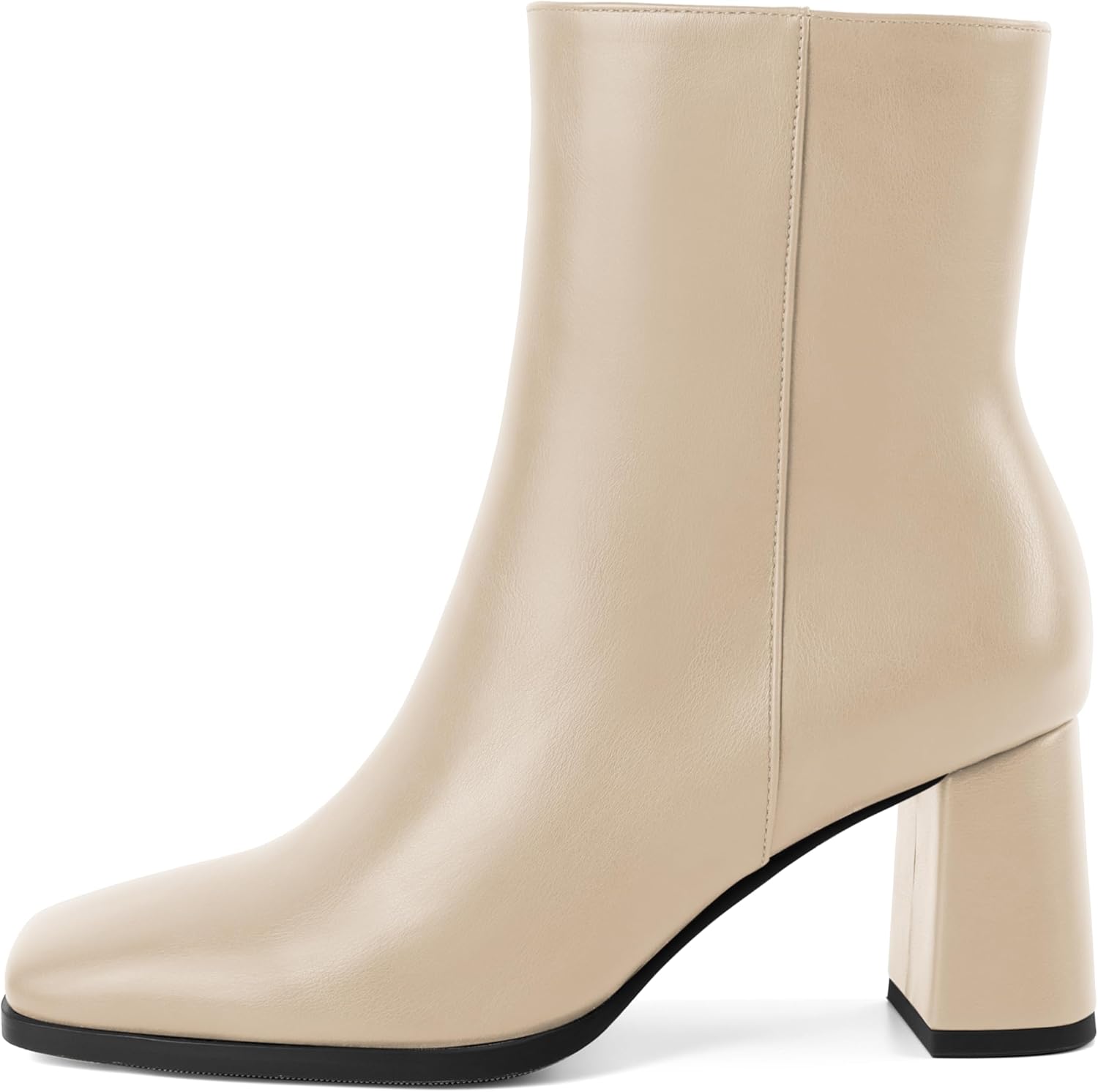 Joseywade Womens Ankle Boots Chunky Heel Boots Ankle Booties Square Toe 3 Inch Side Zip Boots Fall Shoes US Size 5-13 - Image 7