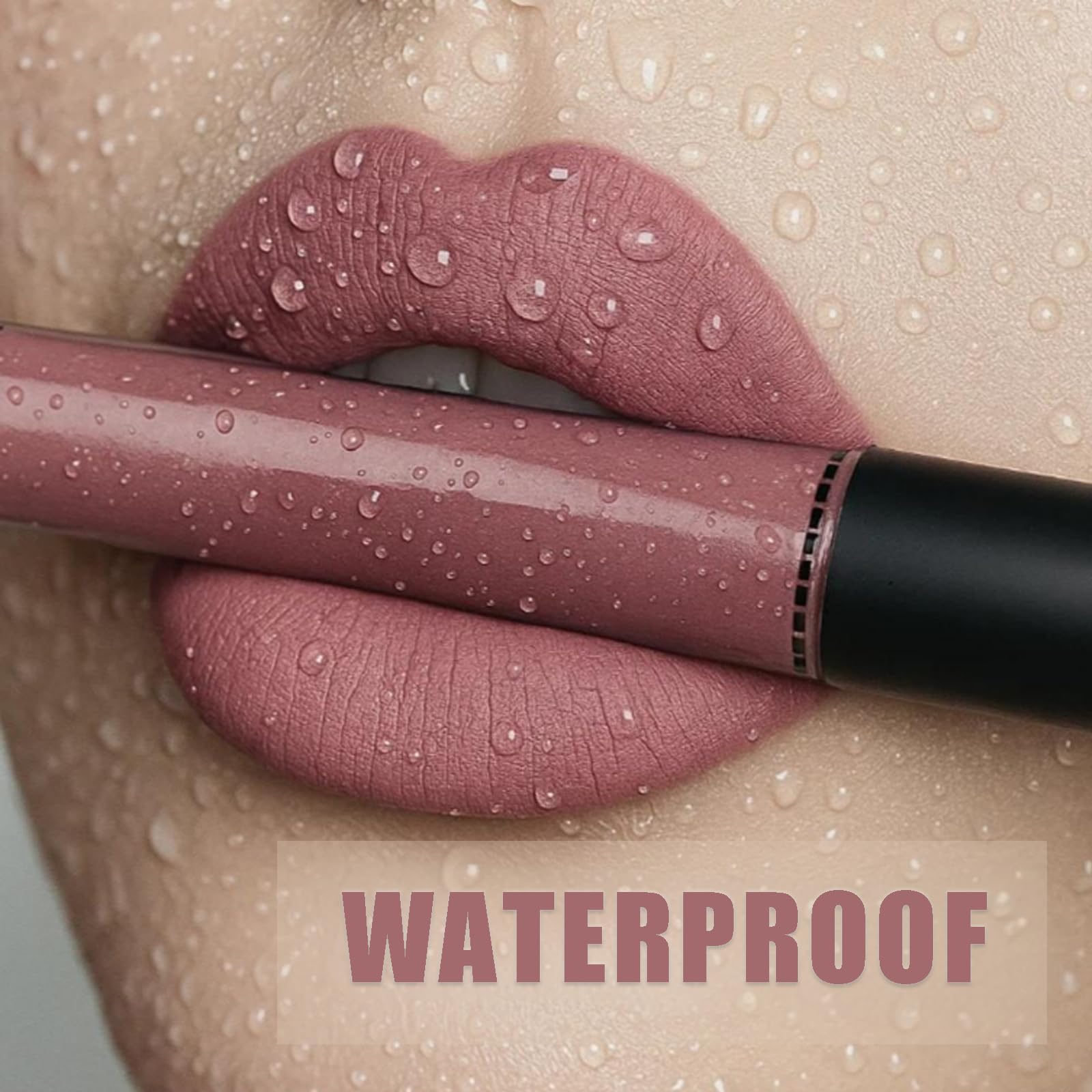 Bean Paste Pink Velvet Matte Liquid Lipstick - Image 4