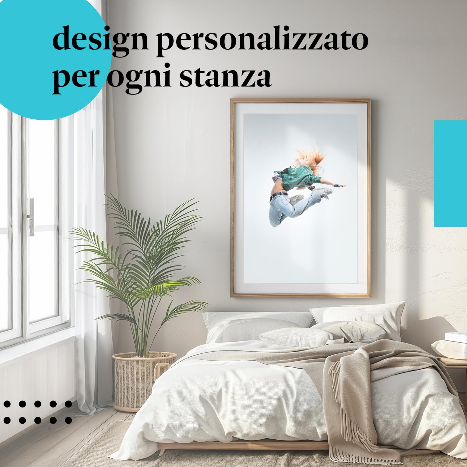Postereck - 0637 - Hip hop, salto ballerina donna street dance musica - Decorazione da Parete, Stampa Artistica, Arredamento Interni, Stampa Fotografica - Tela - 100,0 cm x 75,0 cm