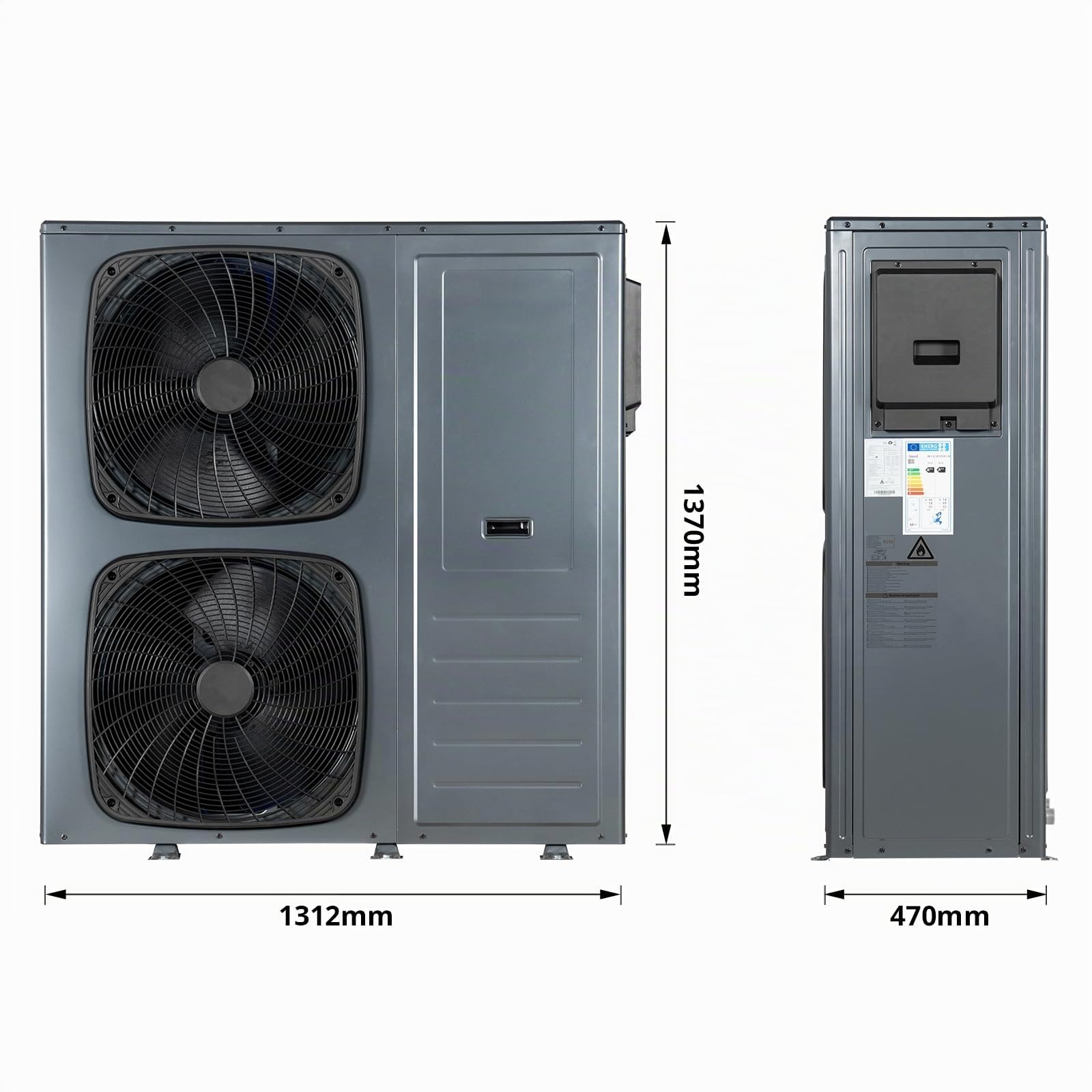 SMETA 16 KW Pompe à Chaleur Air Eau, R290, Monobloc, Pompe à Chaleur Maison MultifréQuence, ContrôLe Intelligent Wifi, Fonction Triple - Refroidissement, Chauffage et Eau Chaude, Mode Silencieux, A+++