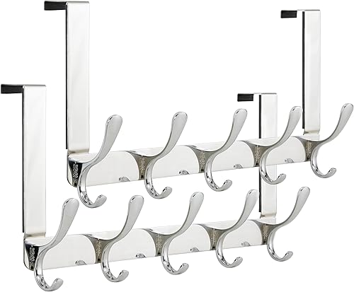 SKOLOO Gancho para colgar sobre la puerta, ganchos para colgar ropa, toallas, abrigos, sombreros, gancho para toallas sobre la puerta, paquete de 2,