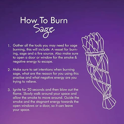 Miniatura 5 de ESPOIR  AMOUR White Sage - 25 palos de salvia espiritual de 4 pulgadas para manchas curación y ritual palos de salvia atados a mano para limpiar la