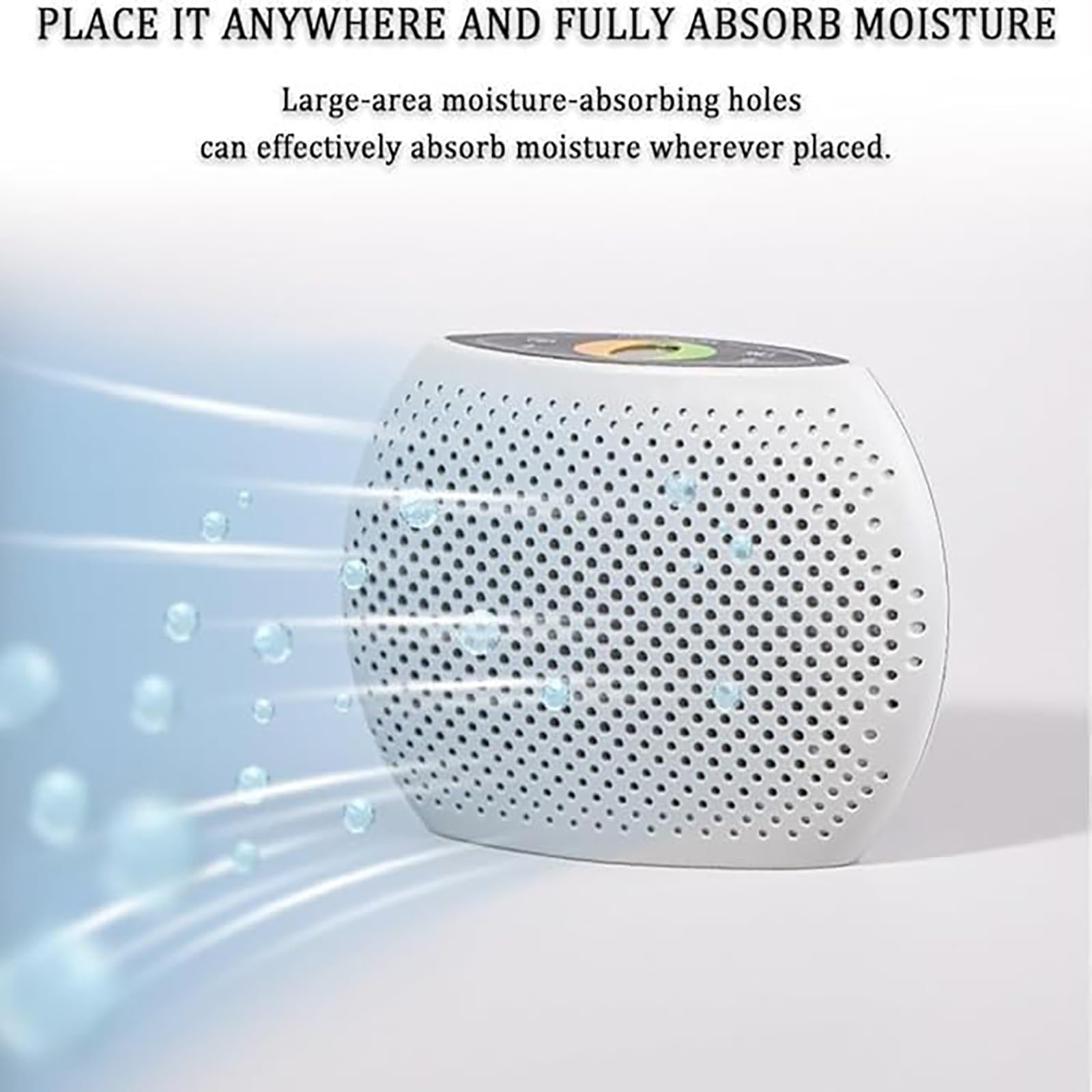 Deumidificatore Ricaricabile, Mini Deumidificatore Wireless Portatile con Indicatore Intelligente, Deumidificatore ABS Silenzioso per Armadio, Bagno, Camera da Letto, Auto, Cassetto