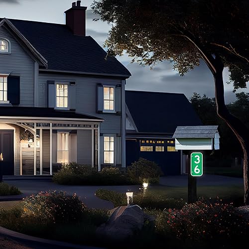 Miniatura 3 de Letrero de dirección 911, letrero reflectante vertical de emergencia personalizado, ideal para entrada, edificios de unidades múltiples y casa, 6 x