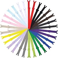 Vista 13 de DOITEM - 15 cremalleras invisibles de nailon multicolor para coser y manualidades, 15