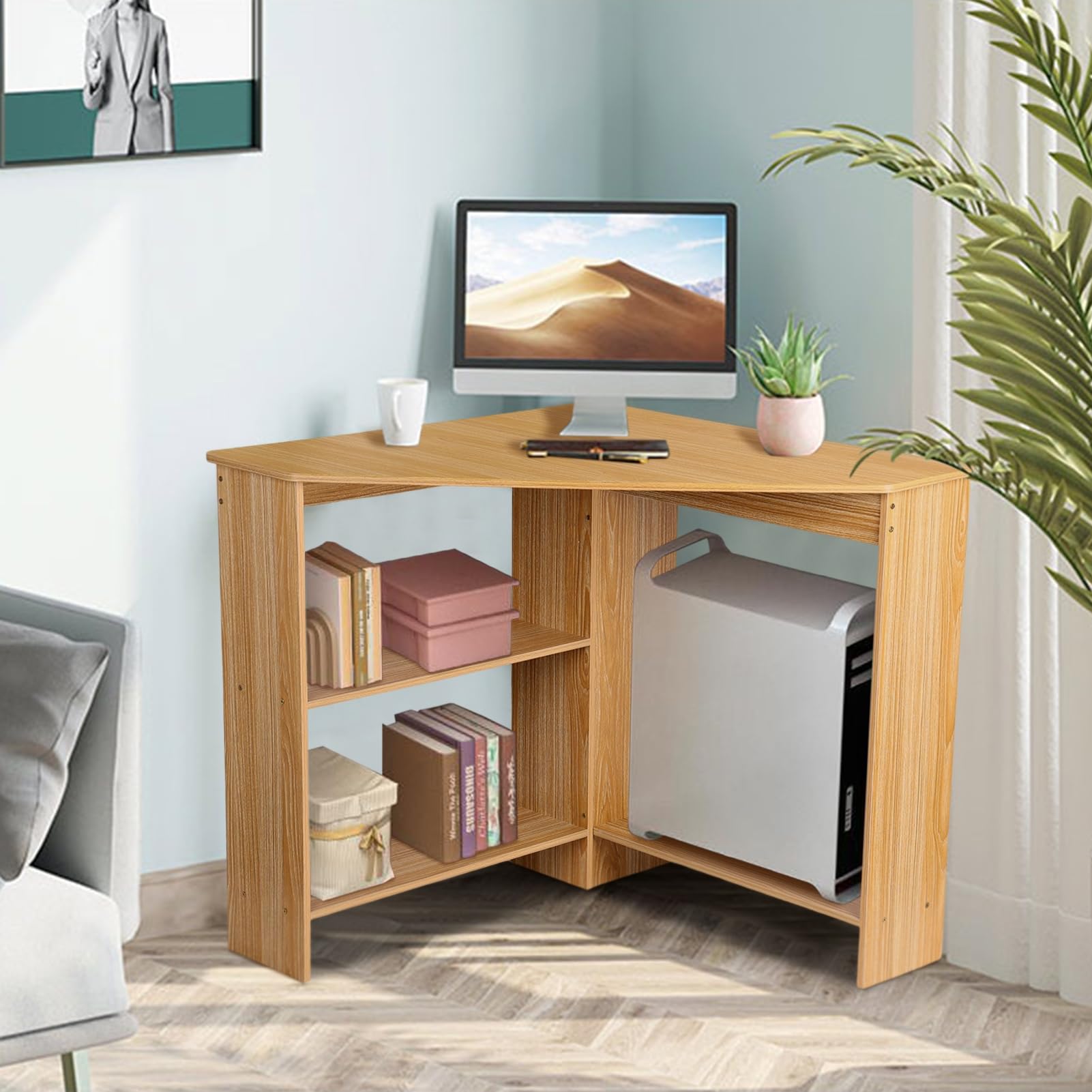 Home Dino 2 Drawer Space Saving Office Desk: Ultimate Compact Workspace