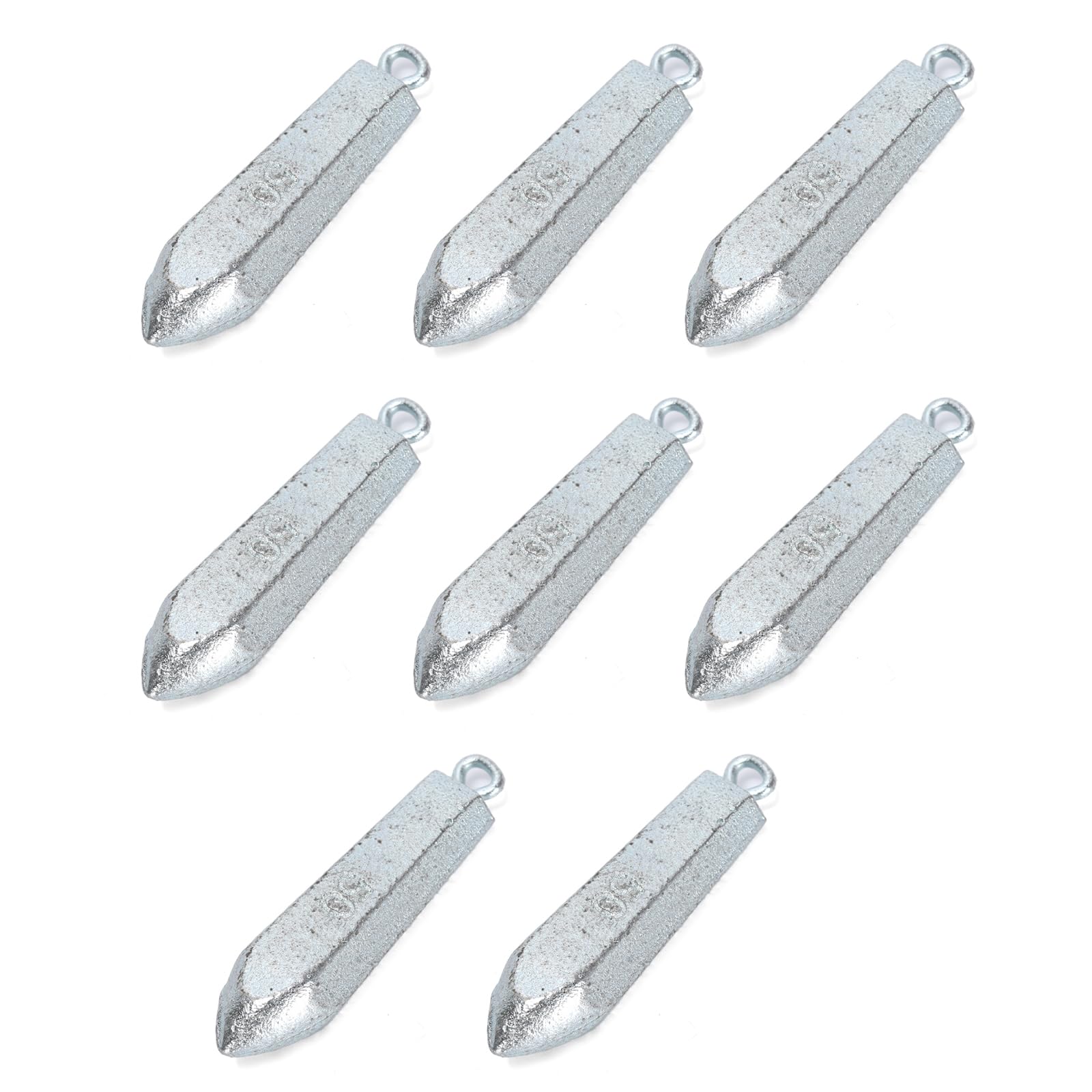 8Pcs 50g Fishing Weights Sinkers Bank Sinkers for Saltwater Freshwater