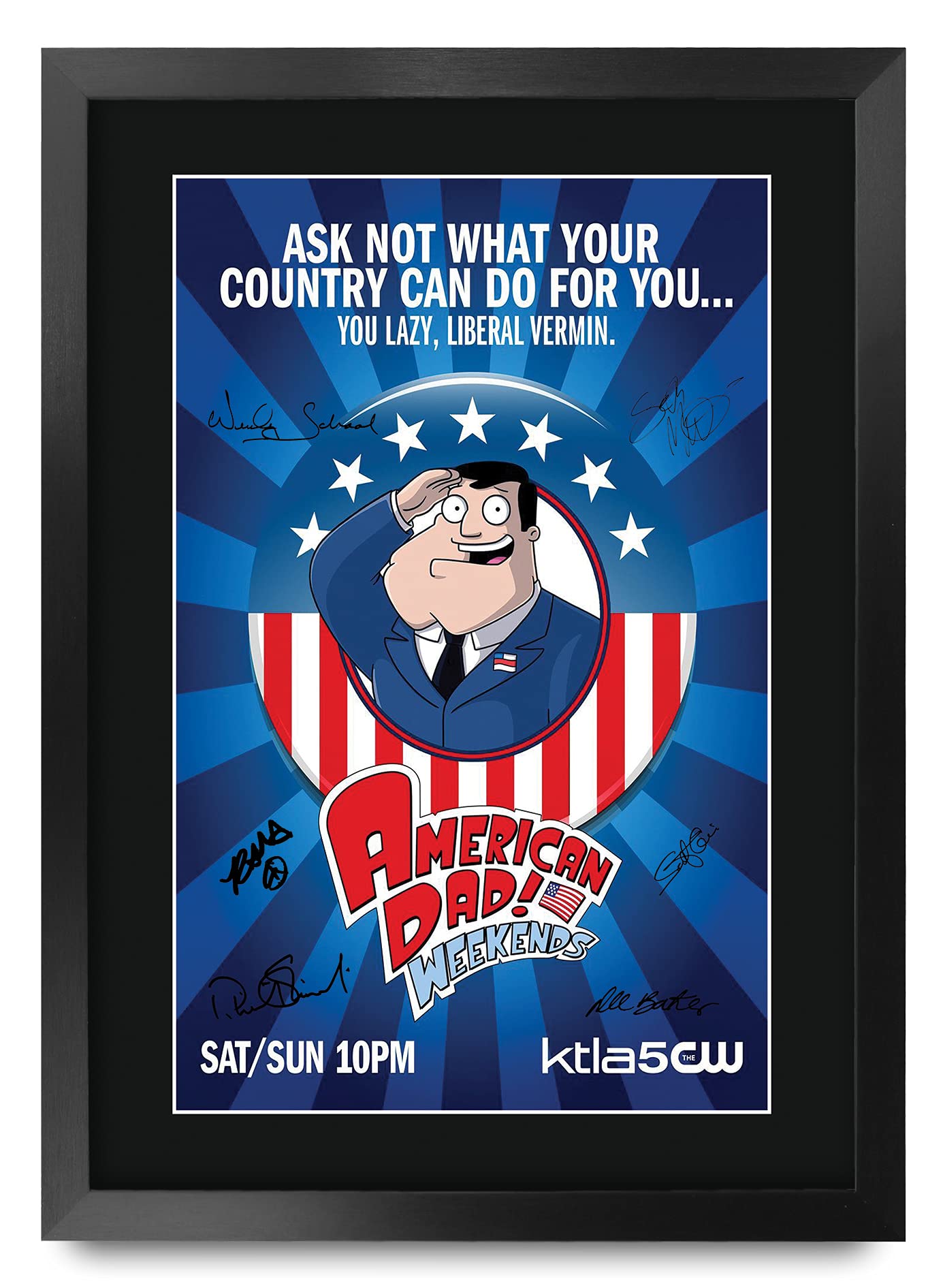 HWC TradingA3 FR American Dad Seth MacFarlane Gifts Printed Signed Autograph Picture for TV Memorabilia Fans - A3 Framed