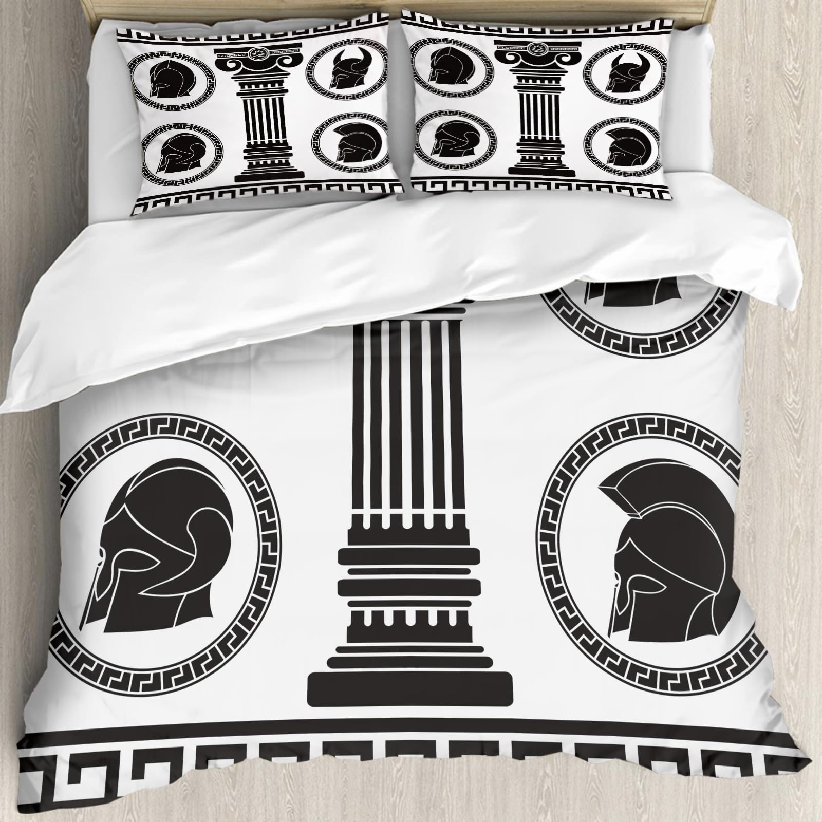 Housse de couette anti-allergique 228x264 pochoir casques