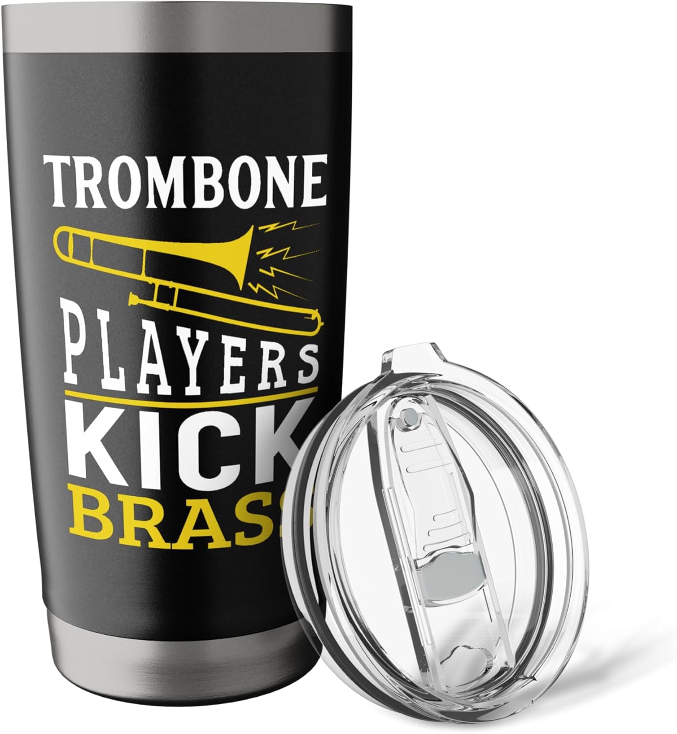 Trombone Players Kick Brass Funny Music Stainless Steel Insulated Tumbler - Image 5