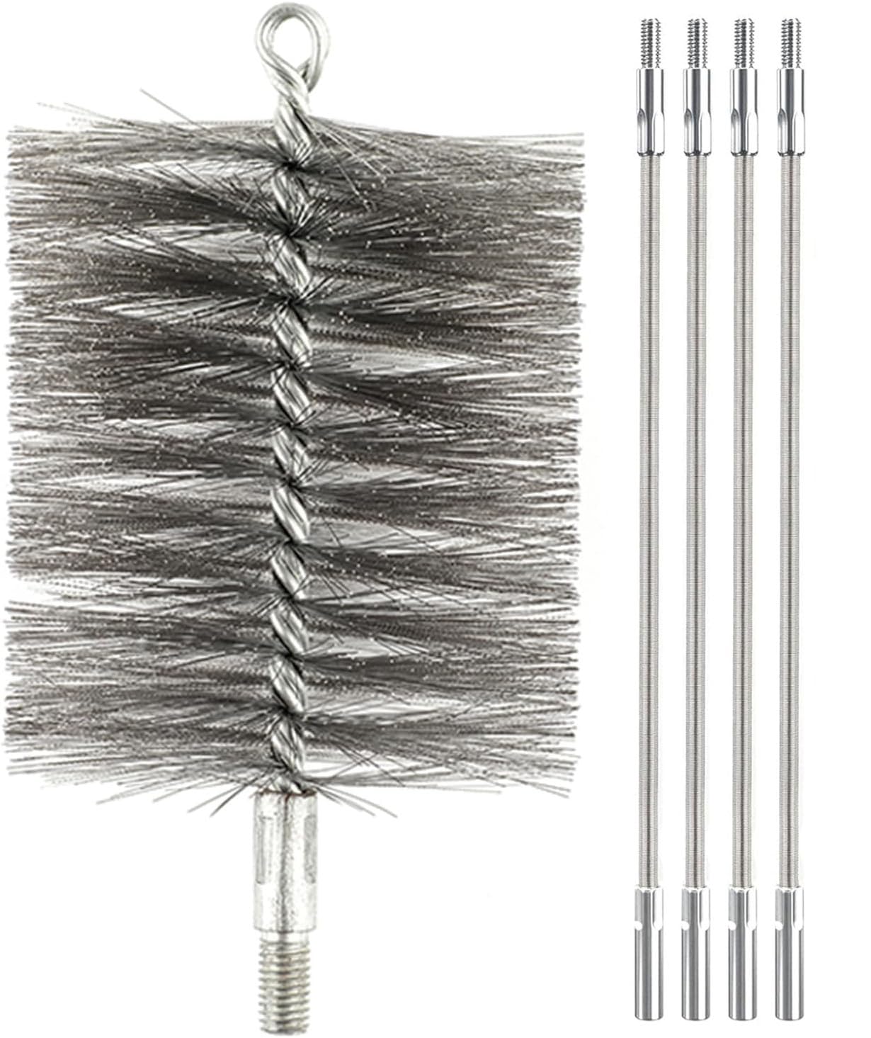 50 in Stainless Steel Bristles Tent Wood Burning Stove Pipe Cleaning Brush