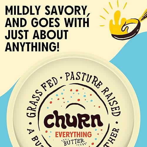 Miniatura 19 de Churn Mantequilla de ajo y chalota, mantequilla saborizada mezclada con mantequilla orgánica alimentada con hierba (5.5 onzas, paquete de 2) – Sin