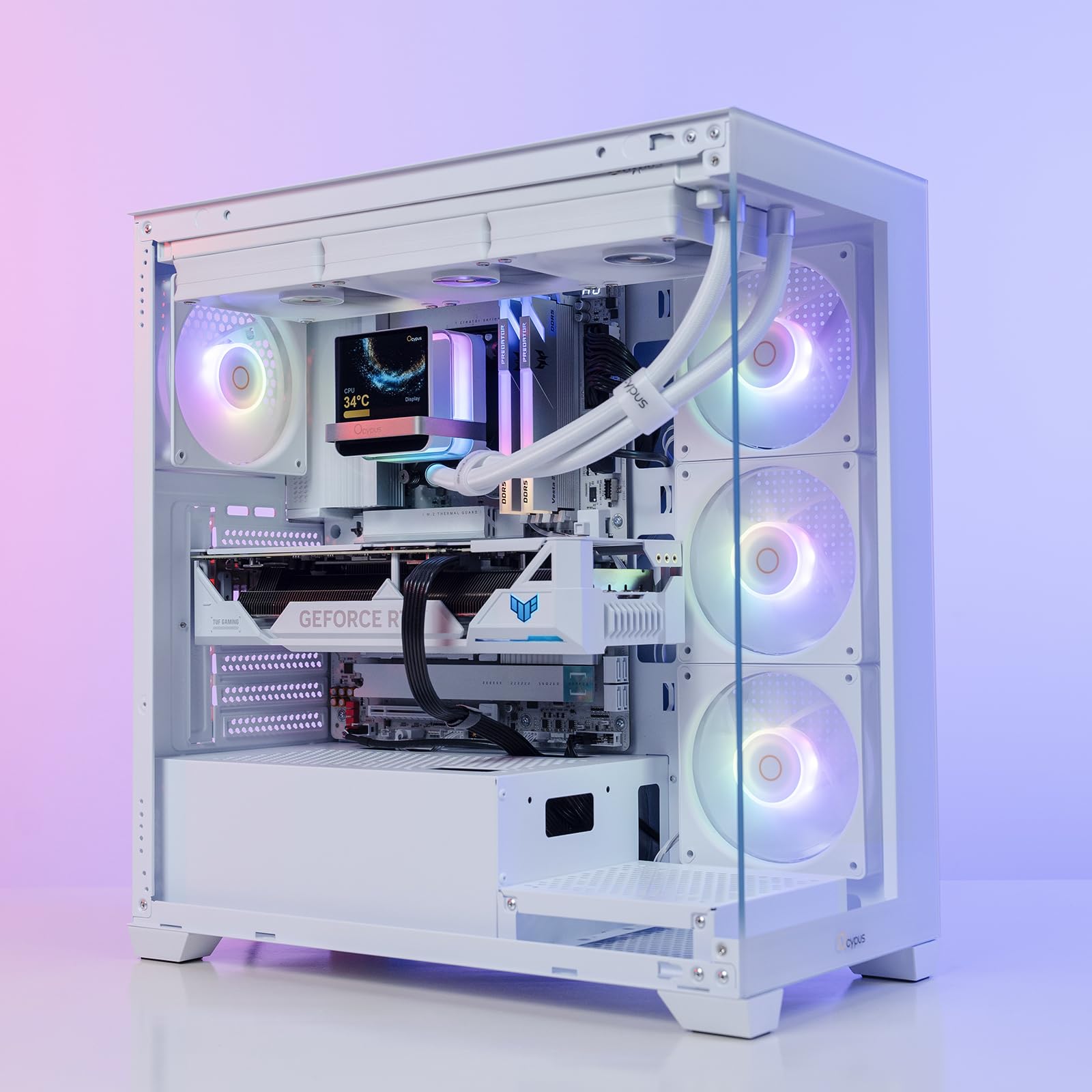 Sigma PRO L36 WH Watercooling 360mm AIO CPU Cooler avec écran IPS 3,5"