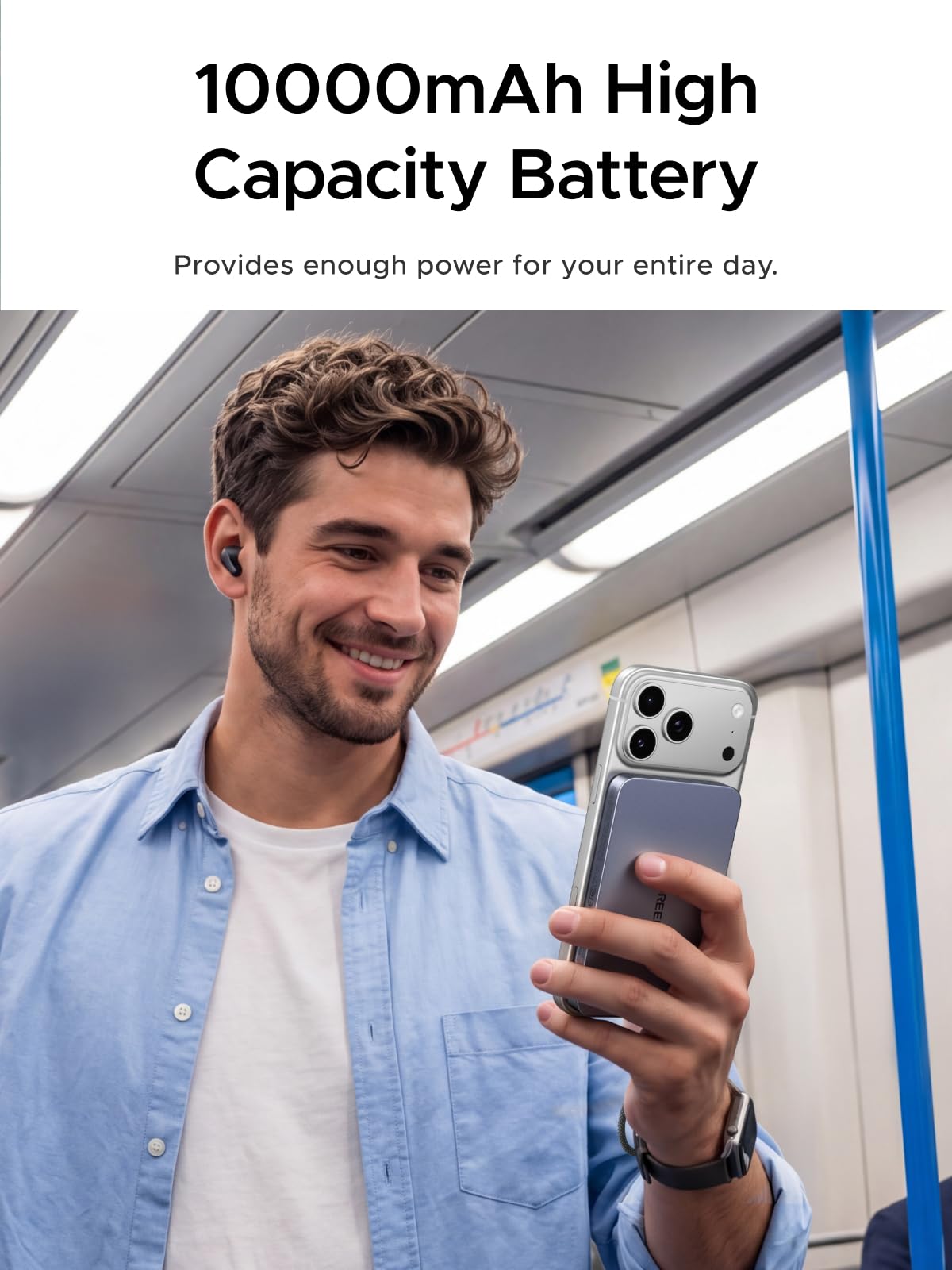 UGREEN MagFlow Air Qi2 15W Ultradelgado Power Bank 10000mAh PD 30W (Gris) | Batería Externa Magnético Inalámbrico Carga Rápida USB C 30W Compatible con Magsafe iPhone 17 16 15 14 13 12 Air Plus Pro Max