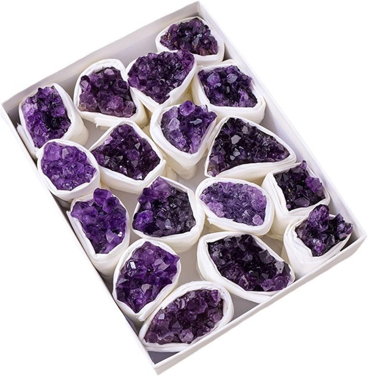 Amethyst Clusters Raw Amethyst Geode Rock Crystals Cluster Witchcraft Gemstone for, Divination, Balance, Yoga