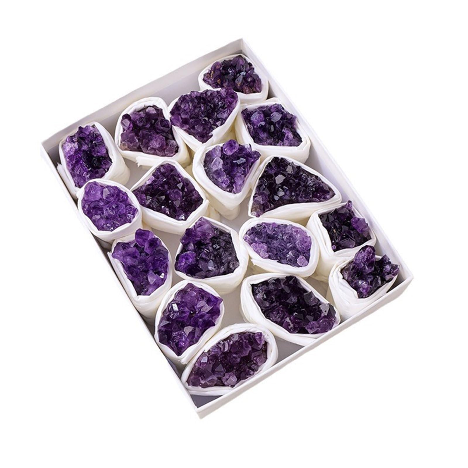 ITCLEYMDZV Amethyst Clusters Raw Geode Rock Crystals Cluster Witchcraft Gemstone for, Divination, Balance, Yoga