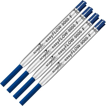 Imprinted Schmidt easyFLOW9000 Ballpoint Refill- Blue Ink, Fine Tip 0.8mm - Pack of 4