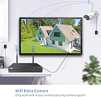 Vista 2 de Hiseeu Camera Add on 2 Pack 3MP Outdoor Wireless Security Camera,Waterproof Outdoor Indoor 3.6mm Lens IR Cut Day & Night Vision, Plug-in Camera