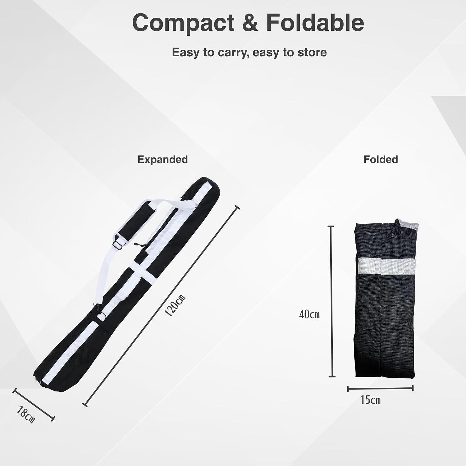 Portable Sunday Golf Bag, Lightweight Foldable Golf Club Carry Bag with Strap, Waterproof Small Golf Bag for Practice, Unisex