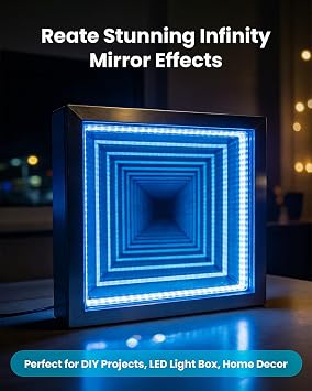 3 Pack Acrylic Two Way Mirror Sheets, 12 x 12 x 0.04 Inch, 30% Transparent See Through Mirror Panels with Double-Sided Protective Film, Magic Mirror, DIY Projects